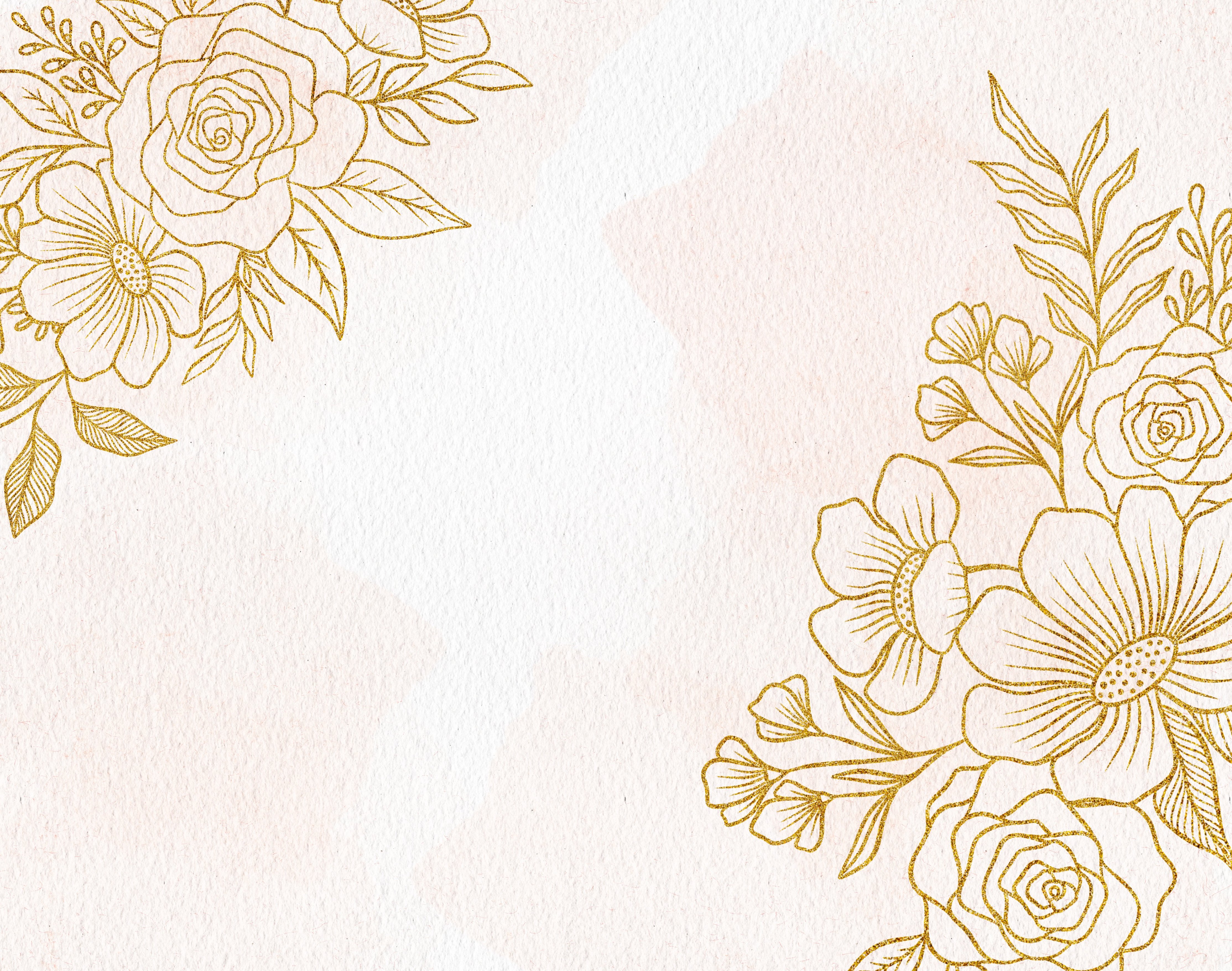 gold floral background